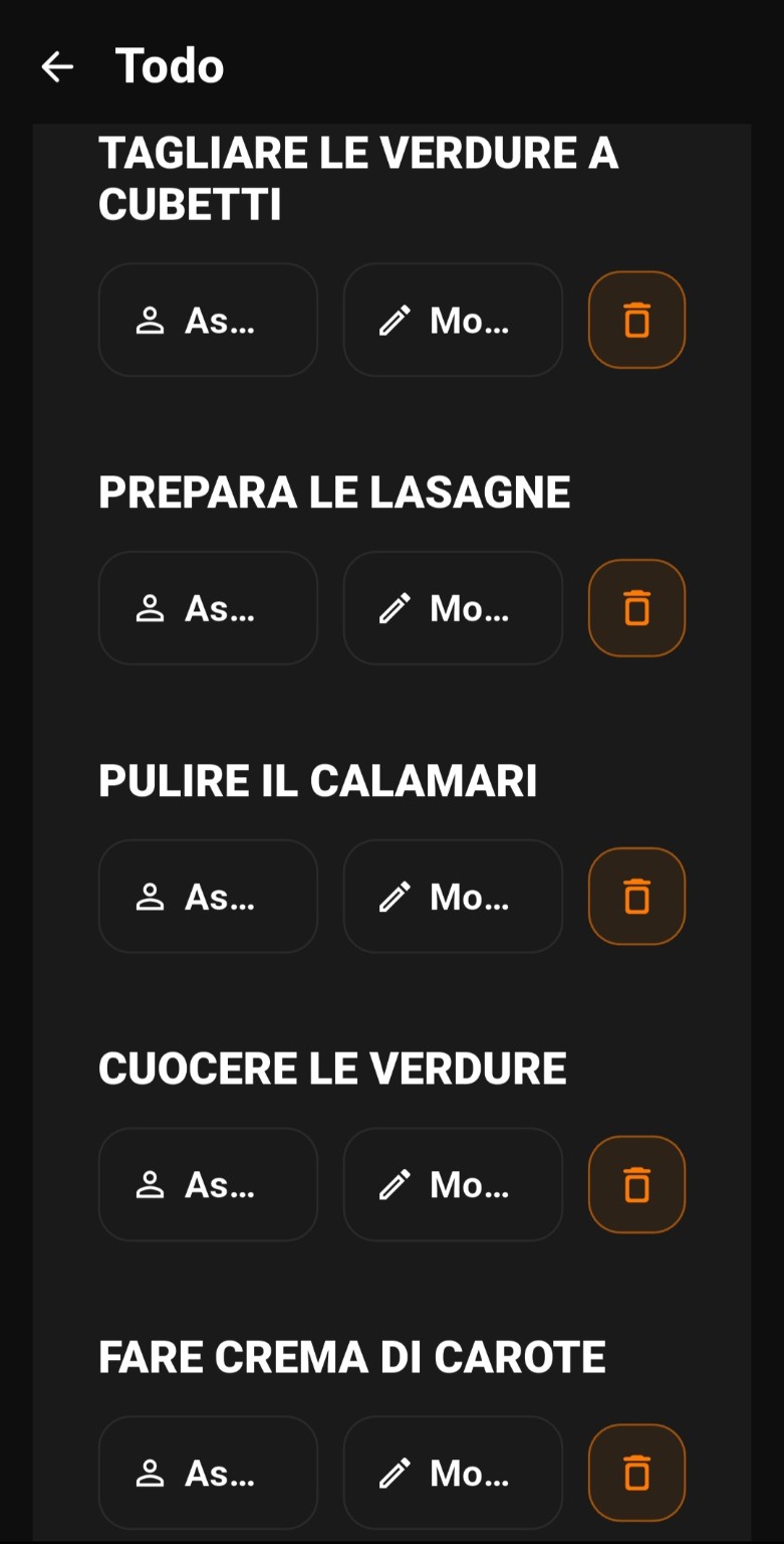 Checklist e TODO DemiChef per cucina ristorante